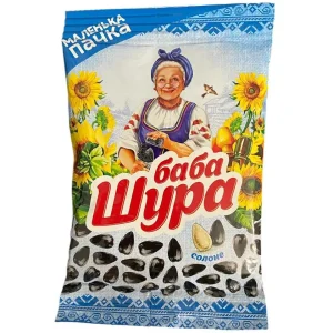 баба шура - насіння соняшника з сіллю мала пачка